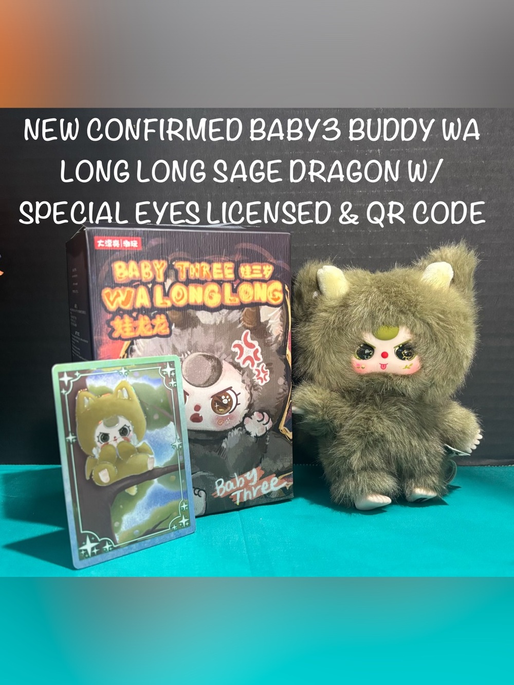 Confirmed Baby 3 Sage Dragon Plush Toy - Licensed WA Long Long